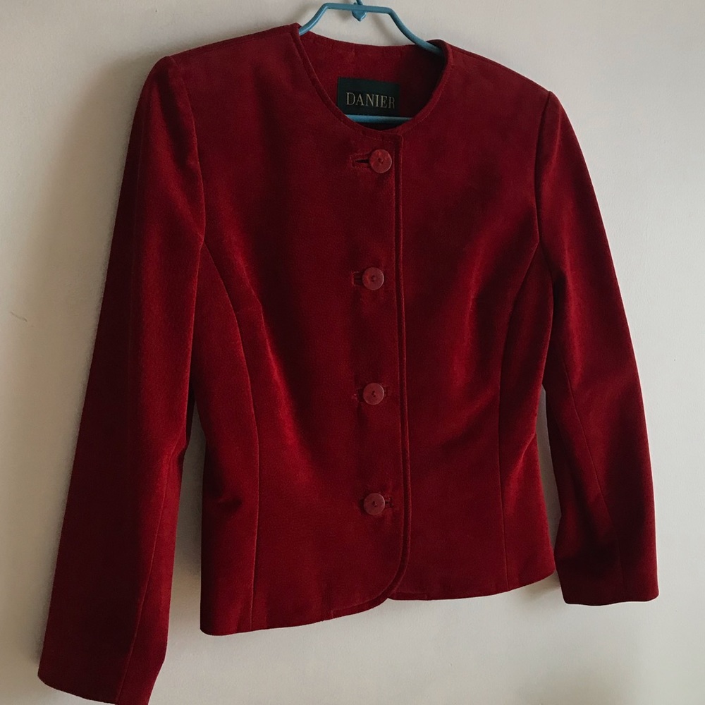 Vintage Danier Red Suede Jacket
